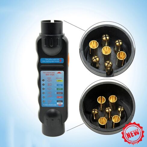 1PC 12V 7 Pins Car Truck Trailer Plug Socket Tester Wiring Circuit Light Test Tool in Saudi Arabia