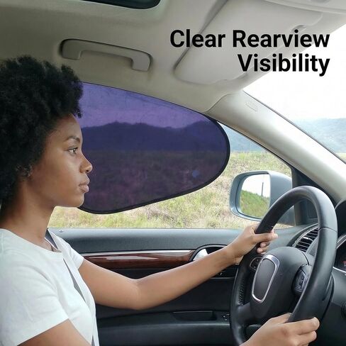 car Window Sunshade net, 2-piece Set of electrostatic Window Sunshade nets, Anti-Glare and UV Protection While Driving in Saudi Arabia