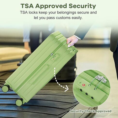 AnyZip Suitcase, Large 28 Inch Luggage with Wheels, PC ABS Lightweight Checked Luggage Hard Shell TSA Lock Luggage with Long-Term Travel (Lightblue) in Saudi Arabia