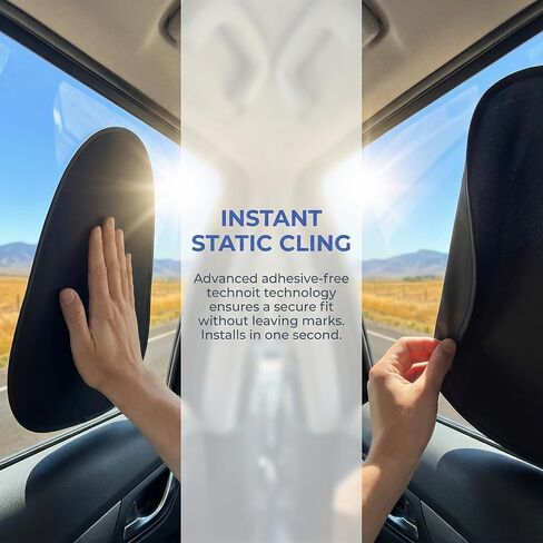 car Window Sunshade net, 2-piece Set of electrostatic Window Sunshade nets, Anti-Glare and UV Protection While Driving in Saudi Arabia