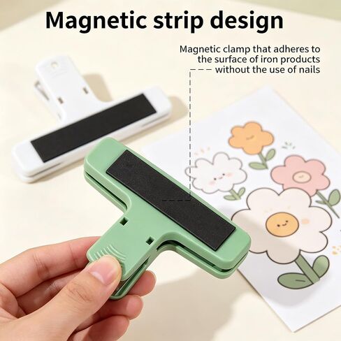 Magnetic Sealing Clips 2 Pack Refrigerator Magnet Food Bag Clips for Kitchen Chip Snack Sealing Heavy Duty Plastic Leak Proof Storage Pins for Home Office Pantry Use in Kuwait