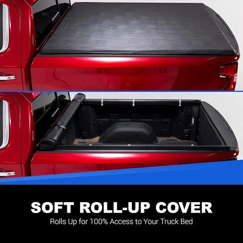 TACTIK Tri-Fold Soft Roll Up Tonneau Cover 6.6 ft - Fits 2017-2024 Nissan Titan| 2016-2024 Nissan Titan XD with 6.6 ft Beds in Saudi Arabia