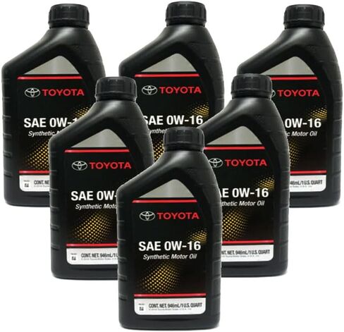مجموعة OEM الأصلية المكونة من 6 كوارت من الزيت الاصطناعي للمحرك GTMO 0W16 لتويوتا لكزس in Kuwait