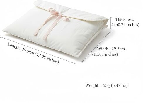 13-14 inch Laptop Sleeve - Cute Core Quilted Puffer Box Case - Balletcore Ribbon Bow Tie Padded Bag for Notebook and Bible, Cream White in Saudi Arabia