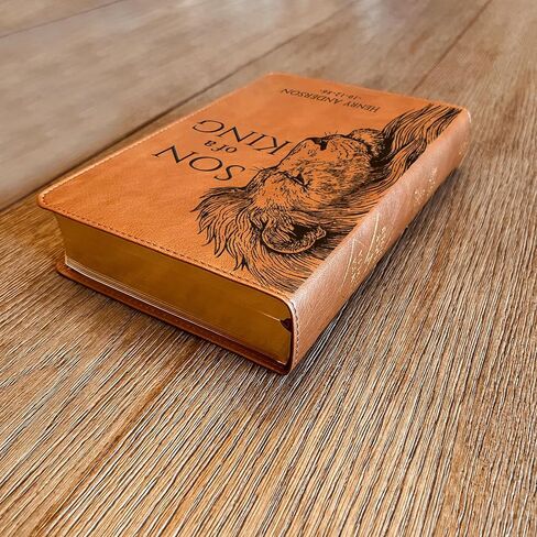 Personalized ESV RVR Bilingual Bible, Son of a King Lion Design, Custom Engraved Name, Christian Gift, Baptism Gift, Bible Gift for Him in Saudi Arabia