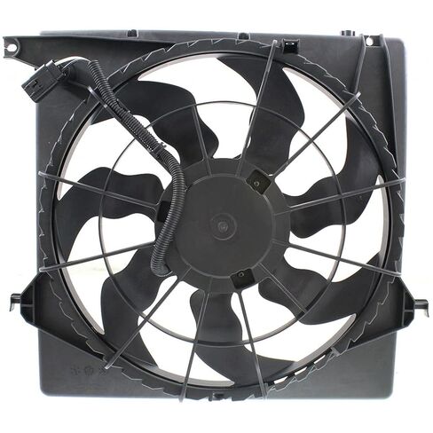 for Hyundai Santa Fe Sport Radiator and A/C Condenser Fan Assembly 2013-2018 2.0L Turbo for HY3115141 | 25380-4Z500 in Kuwait