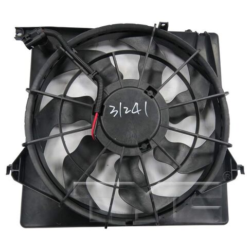 for Hyundai Santa Fe Sport Radiator and A/C Condenser Fan Assembly 2013-2018 2.0L Turbo for HY3115141 | 25380-4Z500 in Kuwait