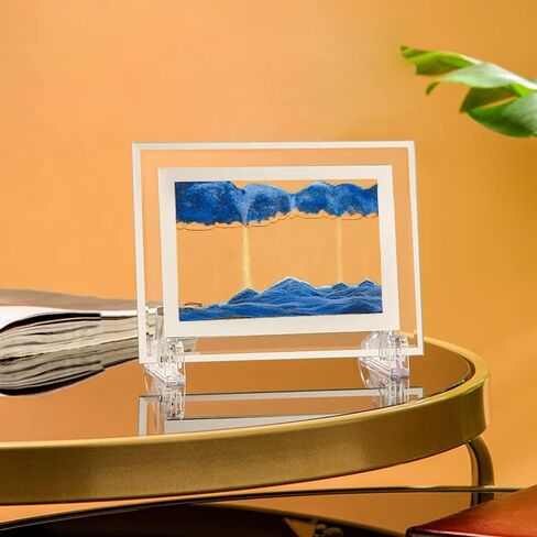 3D المناظر الطبيعية في أعماق البحار تتحرك الرمال الفن صورة السائل الحركة الرمال الفن للكبار طفل سطح المكتب ألعاب فنية لديكور المنزل والمكتب (الأزرق) in Kuwait