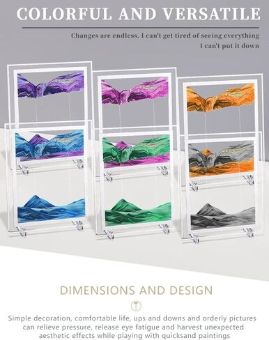 3D المناظر الطبيعية في أعماق البحار تتحرك الرمال الفن صورة السائل الحركة الرمال الفن للكبار طفل سطح المكتب ألعاب فنية لديكور المنزل والمكتب (الأزرق) in Kuwait