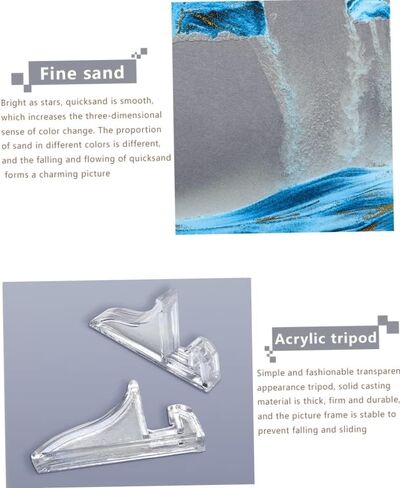 3D المناظر الطبيعية في أعماق البحار تتحرك الرمال الفن صورة السائل الحركة الرمال الفن للكبار طفل سطح المكتب ألعاب فنية لديكور المنزل والمكتب (الأزرق) in Kuwait