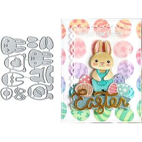 Hearts Cute Bunny Rabbits Dies Cuts Metal Cutting Dies Cut Stencils for DIY Scrapbooking Album Decorative Embossing Paper Card Making in Saudi Arabia