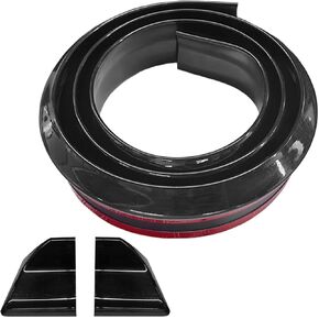 Car Rear Spoiler Roof Lip Kit, 4.9FT Cuttable 3D PVC Car Trunk Spoiler Wing Trim Strip, Universal Auto Exterior Decoration Sticker for Side Skirt, Bumper, Tailgate (SL-Polished) in Saudi Arabia