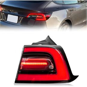 3Pin Right LED Tail Light Assembly,Compatible With Tesla Model 3 2017 2018 2019 2020 2021 2022 2023,Rear Passenger Side Brake Outer Tail Lamp,For 1077398-00-F in Saudi Arabia