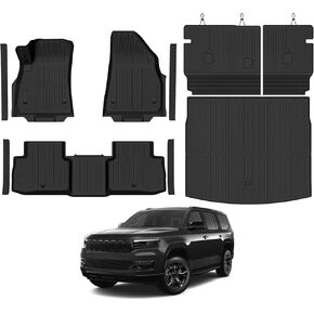 Floor Mats for 2011-2014 Ford Explorer 7 Seats(When the 3rd Row fold Down)(2nd Row Bench Seat), Cargo Mat with Backrest Mat & 2nd Row Backrest Mats Door Sill Guards Accessories in Saudi Arabia
