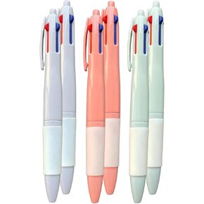 0.5mm Fine Point Retractable Oil Gel Pen, 6 Pack 4-in-1 Multicolor Pen, 4 Colors in One Smooth Writing Pen with 3 Barrel Colors, Quick Dry & Non-Smudge Ink for Office School Journaling Note Taking in Saudi Arabia