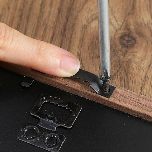 60 Pack Sawtooth Picture Hangers – Small Heavy Duty Wall Hanging Kit Picture Hardware Heavy Duty with 120 Screws Complete Saw Tooth Hangers for Frames Canvas Mirrors Gallery Walls(Black Gold Silver in Kuwait
