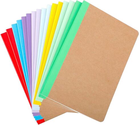 16 Pack Composition Notebooks Bulk,Kraft Cover with Rainbow Spines Notebook Journals,College Ruled Lined Travel Journals for Home,Office,School,60 pages/30 sheets,8.3"x 5.5",A5,8 Colors in Saudi Arabia