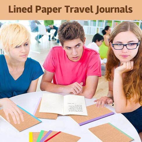 16 Pack Composition Notebooks Bulk,Kraft Cover with Rainbow Spines Notebook Journals,College Ruled Lined Travel Journals for Home,Office,School,60 pages/30 sheets,8.3"x 5.5",A5,8 Colors in Saudi Arabia