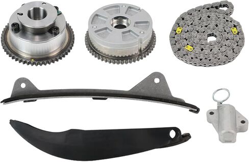 24350-2E700 24370-2E020 مجموعة سلسلة التوقيت مع ضرس VVT للسحب والعادم لسيارة Hyundai Elantra 2017-2020، Veloster 2019-2021، Kona 2018-2021، لكيا فورتي 2017-2022، Forte5 2017-2018 in Kuwait