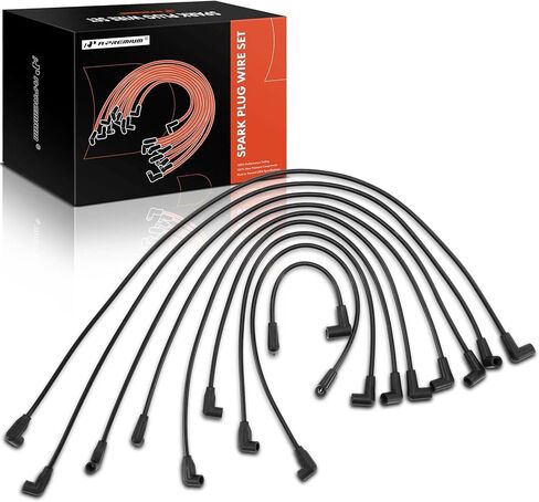 A-Premium 7MM Spark Plug Wires Compatible with Chevrolet & GMC Models - Tahoe, Yukon, Blazer, C1500/C2500/C3500/C3500HD, K1500/K2500/K3500, Suburban, G10/G20/G30/P30, V8 5.0L 5.7L in Kuwait
