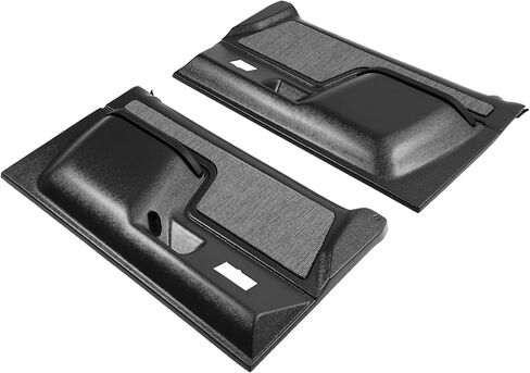 زوج واحد من ألواح الأبواب الداخلية من ALMULOO متوافقة مع 1987-1991 Ford F-150/Ford F-250/Ford F-350/Ford Bronco Plastic (ABS) أسود مزخرف in Kuwait