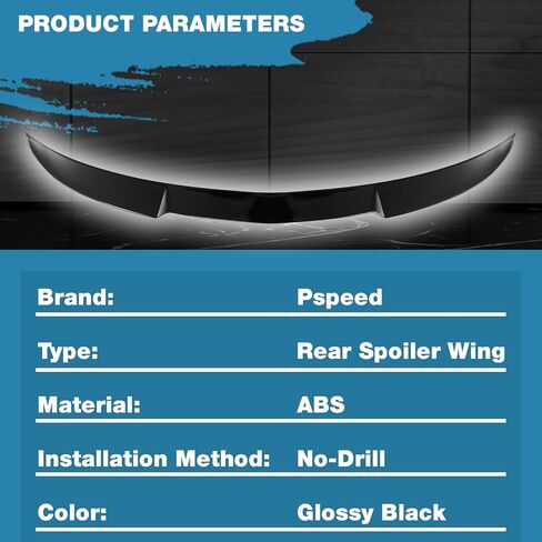 Rear Spoiler fit for Acura TLX Sedan Advance/Base/SH-AWD/Type S Sedan 2021-2025,for Acura TLX Sedan Type S PMC Edition 2023 Trunk Exterior Glossy Black Rear Wing Trunk Spoiler in Saudi Arabia