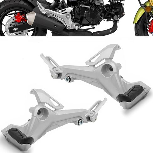 1 زوج الجانب الأيمن والأيسر 125CC دراجة نارية Footpegs الجمعية مسند القدمين عدة صالح لهوندا MSX 125 SF Grom 2017 2018 2019 2020 الفضة in Kuwait