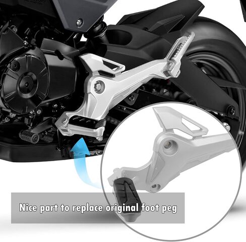 1 زوج الجانب الأيمن والأيسر 125CC دراجة نارية Footpegs الجمعية مسند القدمين عدة صالح لهوندا MSX 125 SF Grom 2017 2018 2019 2020 الفضة in Kuwait