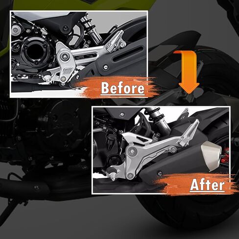 1 زوج الجانب الأيمن والأيسر 125CC دراجة نارية Footpegs الجمعية مسند القدمين عدة صالح لهوندا MSX 125 SF Grom 2017 2018 2019 2020 الفضة in Kuwait