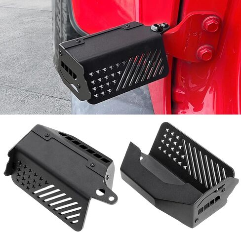 أوتاد القدم للأبواب مغلقة لسيارة Jeep Wrangler JK JL 4XE Gladiator JT 2007-2026، لوحة ركل لدواسات مسند القدم بمفصلات الباب لملحقات Jeep الخارجية، ترقية 120 درجة، معدن مطلي بالمسحوق، علم الولايات المتحدة زوج واحد in Kuwait