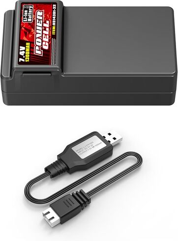 X-TMAGA بطارية ليثيوم بوليمر قابلة للشحن 7.4 فولت 1300 مللي أمبير في الساعة، كابل USB لـ HS14323 in Kuwait