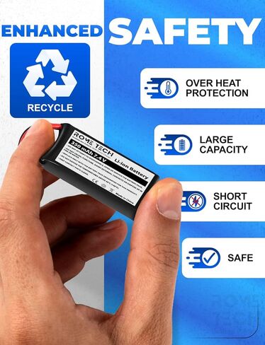 Rome Tech for Losi Micro B - بطارية بديلة 7.4V 350mAh SPMX 1090 LiPo لعربات الطرق الوعرة RC، عالية الأداء in Kuwait
