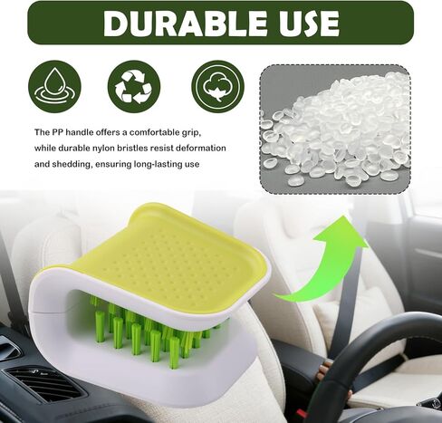 Car Seat Belt Cleaner Brush,Non-Slip Car Cleaning Brush with Double-Sided Bristle Brushes,U-Shaped Design Cars Detailing Brushes for Cleaning Most Vehicle Models Safety Belts in Saudi Arabia