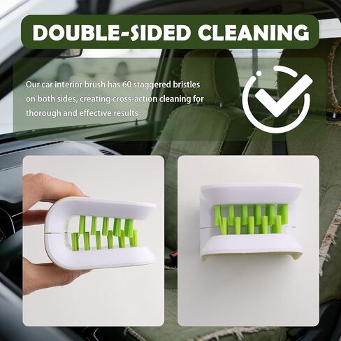 Car Seat Belt Cleaner Brush,Non-Slip Car Cleaning Brush with Double-Sided Bristle Brushes,U-Shaped Design Cars Detailing Brushes for Cleaning Most Vehicle Models Safety Belts in Saudi Arabia