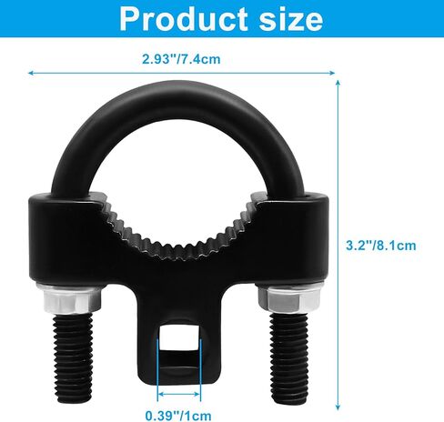 1 Pack Black 3/8 Inch Inner Tie Rod Removal Tool with U Wrench Design, Universal Low Profile Tool 30-42mm for Automotive Car Truck Repair with Gloves in Kuwait
