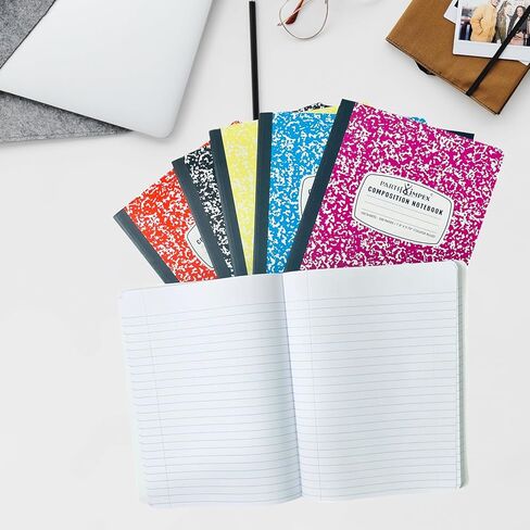 PARTH iMPEX 12 Pack Bulk Composition Notebooks College Ruled, 200 Pages (100 Sheets), 9-3/4 x 7-1/2, Hard Cover College Ruled Notebooks, Assorted Colors Composition Notebook For School Office in Kuwait