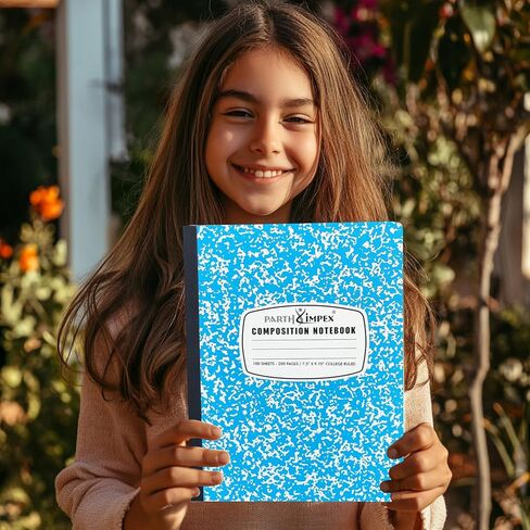 PARTH iMPEX 12 Pack Bulk Composition Notebooks College Ruled, 200 Pages (100 Sheets), 9-3/4 x 7-1/2, Hard Cover College Ruled Notebooks, Assorted Colors Composition Notebook For School Office in Kuwait