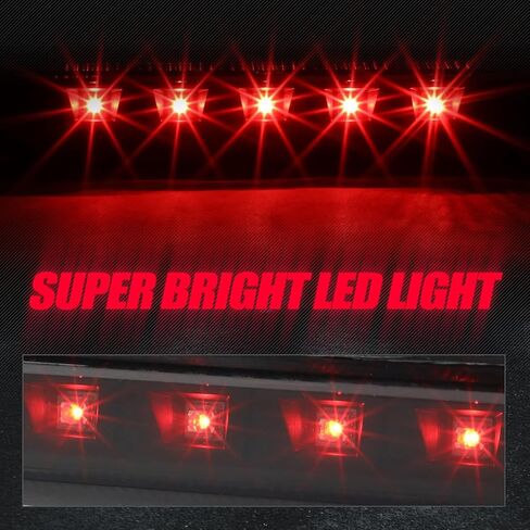 مصباح فرامل خلفي LED ثالث من Auto Dynasty متوافق مع مصباح توقف Ford Explorer الخلفي العالي 2011-2015، غطاء أسود in Kuwait