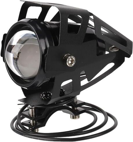 مصباح وامض أمامي للدراجة النارية مصباح إضاءة الدراجة الإلكترونية فائق السطوع M4.cn محولات مدفع ليزر خارجية معدلة ضوء عمل فوجلايت، خطين 12-60 فولت دراجة نارية LED شعاع عالي منخفض in Kuwait