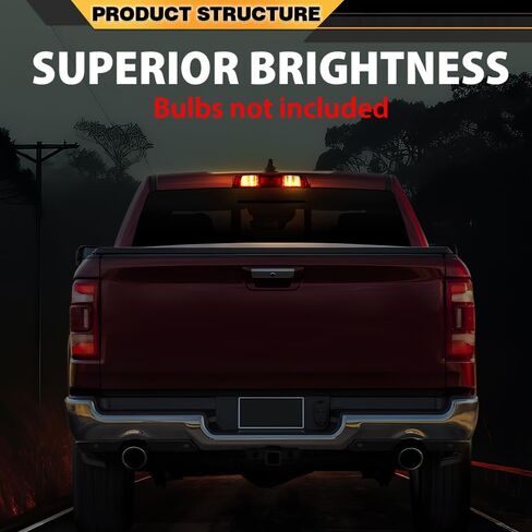 CNNELL Third 3rd Brake Lights Red Compatible with Dodge Ram 1500 2009-2017/ Fit Dodge Ram 2500 3500 2010-2017, 923-270, 68412024AA in Kuwait