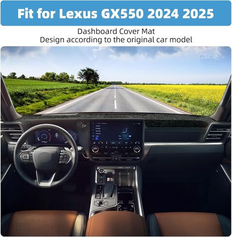 داش غطاء حصيرة لكزس GX550 2024 2025 عدم الانزلاق لوحة القيادة غطاء حصيرة ظلة الأشعة فوق البنفسجية حامي الملحقات الداخلية in Kuwait