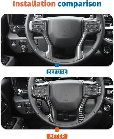 JeCar 7pcs Carbon Fiber Interior Trim Kit for 2022-2025 Chevy Silverado in Kuwait