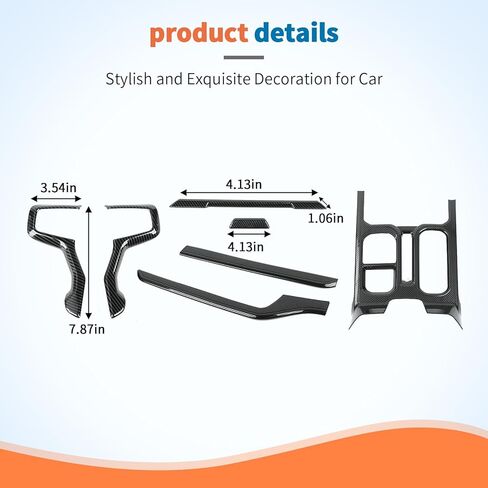 JeCar 7pcs Carbon Fiber Interior Trim Kit for 2022-2025 Chevy Silverado in Kuwait