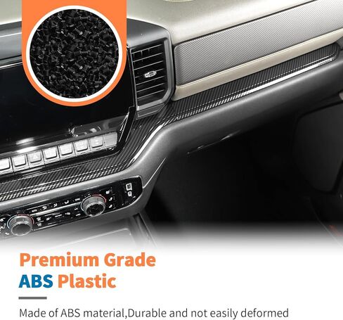 JeCar 7pcs Carbon Fiber Interior Trim Kit for 2022-2025 Chevy Silverado in Kuwait