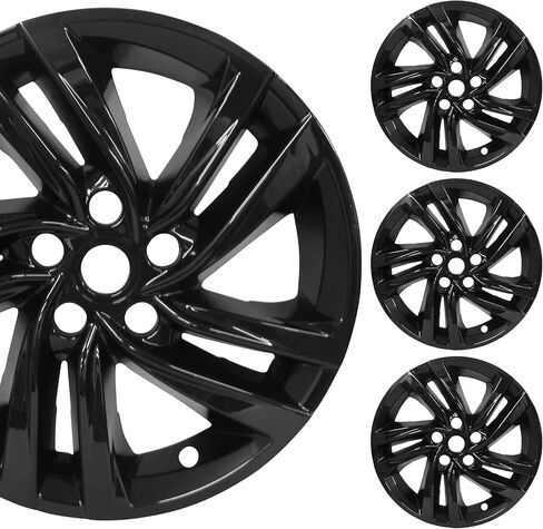 PACRIM 17" Gloss Black Wheel Skin Set Made for Buick Envista Preferred Crossover (2024-2026) | Durable ABS Plastic Wheel Cover |Fits Directly Over OEM Wheel in Kuwait