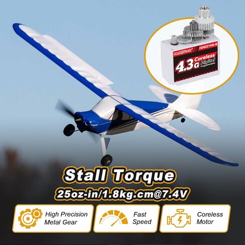 HobbyPark Digital 4.3g Micro Servo Coreless Motor Metal Gears Mini Servos لطائرات RC والطائرات الشراعية وطائرات الهليكوبتر والروبوتات ومشاريع Arduino وسيارات RC (4) in Kuwait