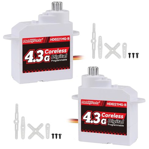 HobbyPark Digital 4.3g Micro Servo Coreless Motor Metal Gears Mini Servos لطائرات RC والطائرات الشراعية وطائرات الهليكوبتر والروبوتات ومشاريع Arduino وسيارات RC (4) in Kuwait