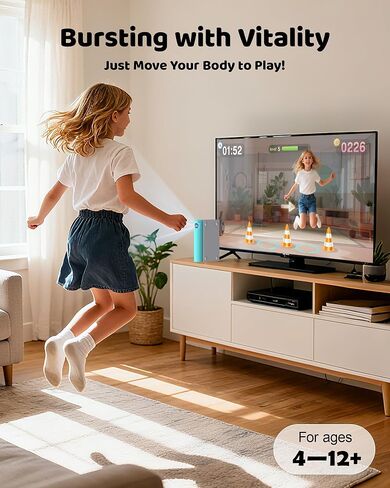 AR Motion Game Console for Kids: Plug and Play TV Video Game System for Indoor Physical Play Interactive Family Fun Game Nights Parties Playtime - Great Gift for Boys Girls (Light Green) in Saudi Arabia