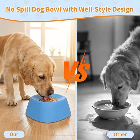Slow Feeder Dog Bowls for Liquid Treat, Anti-Slip (Entertained Ball-in) Bone Broth Dog Lick Bowl, 3/4 Cup Yogurt Pup Lick Toy for Large Medium Small Breeds Dietary Supplement/Post-op Nutrition,Blue in Saudi Arabia