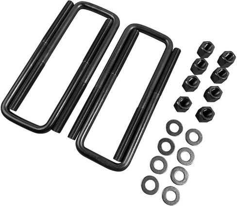 Black Square U-Bolts 2.5" Wide Leaf Springs 8.75" Long w/Hardware for 1988-2019 Chevy Silverado GMC Sierra 1500 in Saudi Arabia